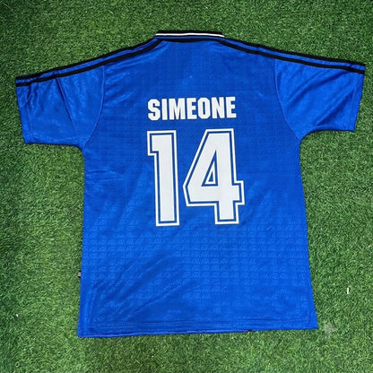 Diego Simeone Argentina 1994 Season Away Blue Retro Football Jersey