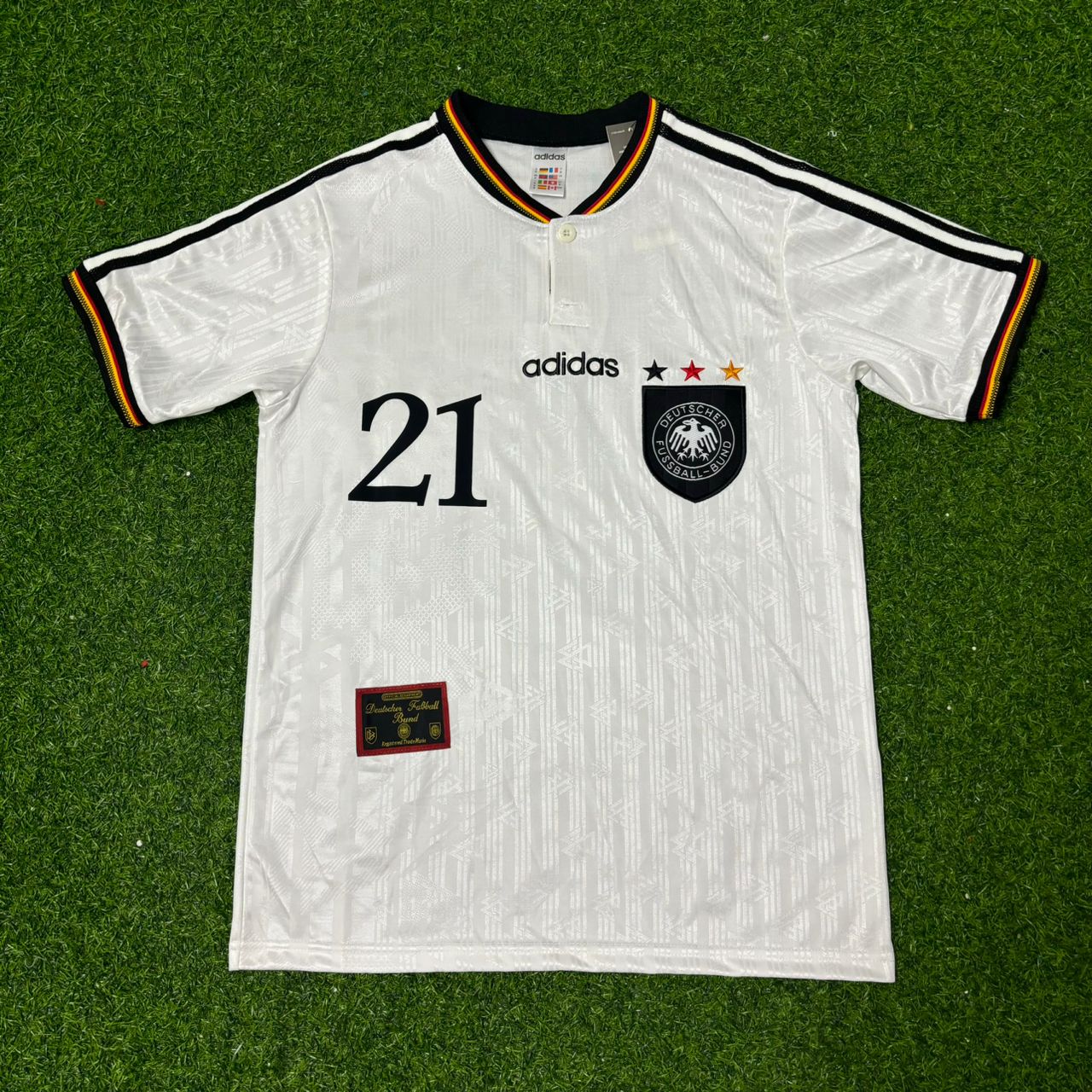 Dieter Eilts Deutschland EM 1996 Finale Heim Retro Fußballtrikot Set Jersey