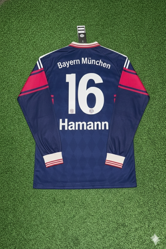 Dietmar Hamann FC Bayern München 1997/98 Saison Langarm Heim Retro