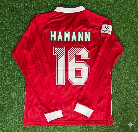 Dietmar Hamann Liverpool Long Sleeve Retro Football Jersey Kit