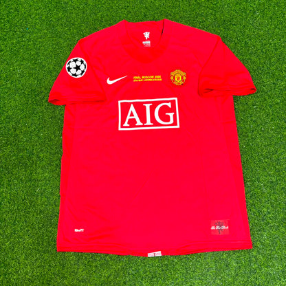 Dimitar Berbatov Manchester United 2008 Champions League Final Retro Home Football Jersey Kit