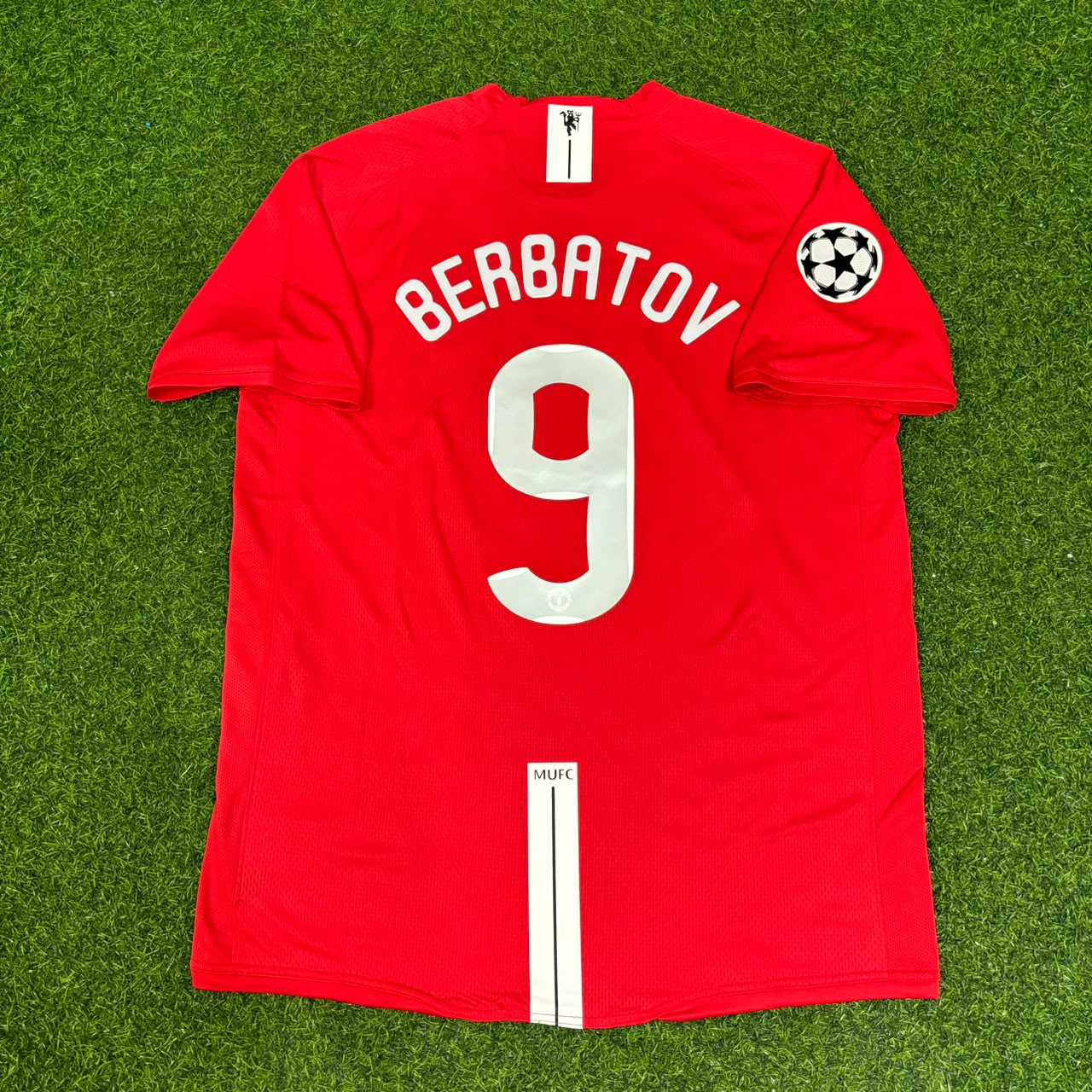 Dimitar Berbatov Manchester United 2008 Champions League Final Retro Home Football Jersey Kit