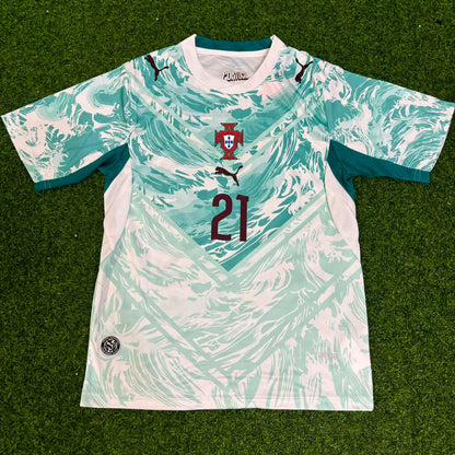 Portugal World Cup 2026 Diogo Jota Kids White Away Football Jersey