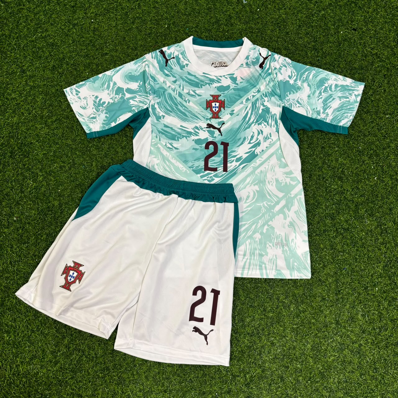 Portugal World Cup 2026 Diogo Jota Kids White Away Football Jersey