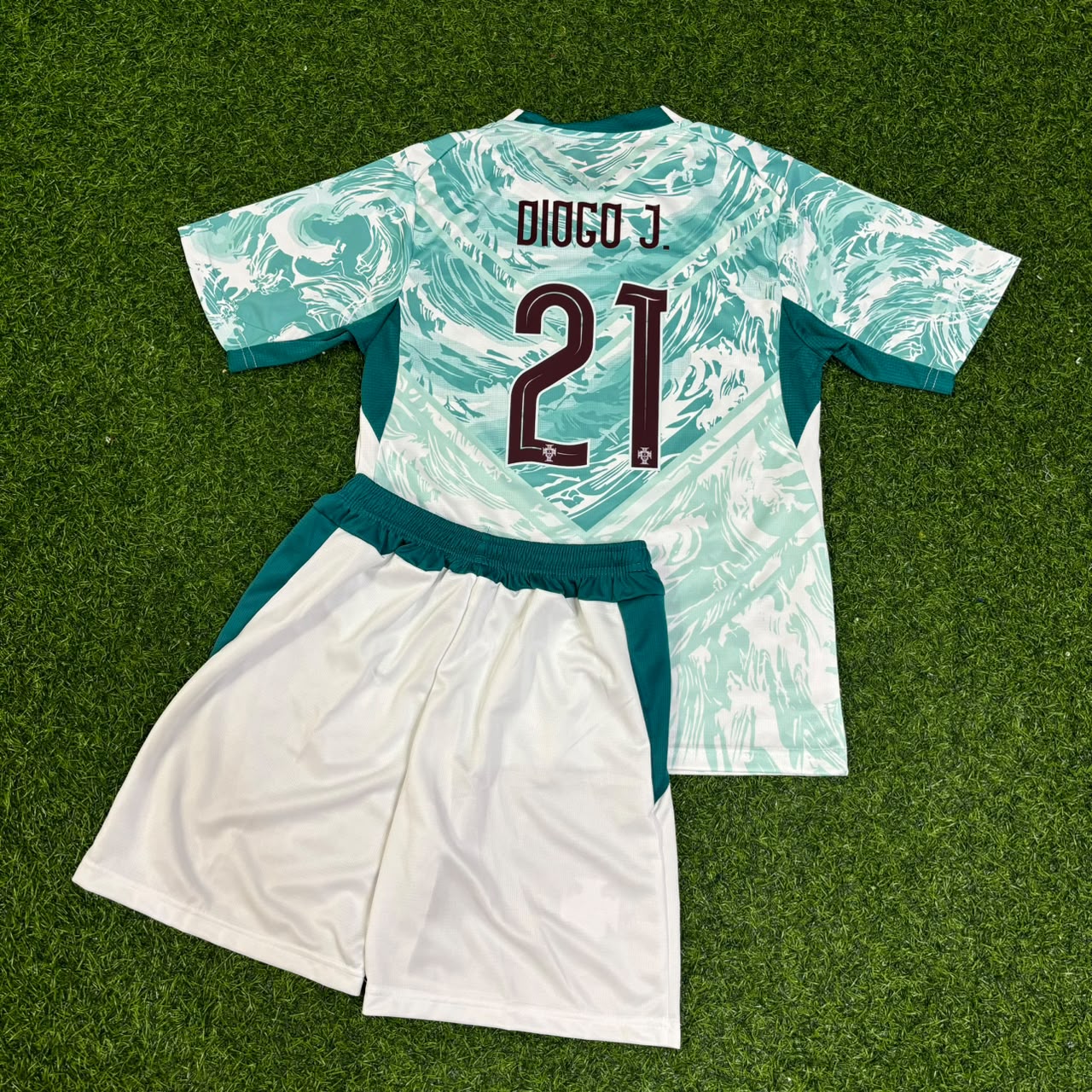 Portugal World Cup 2026 Diogo Jota Kids White Away Football Jersey