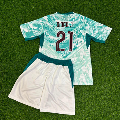 Portugal World Cup 2026 Diogo Jota Kids White Away Football Jersey