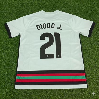 Portugal EURO 2020 Diogo Jota Retro Away Football Jersey