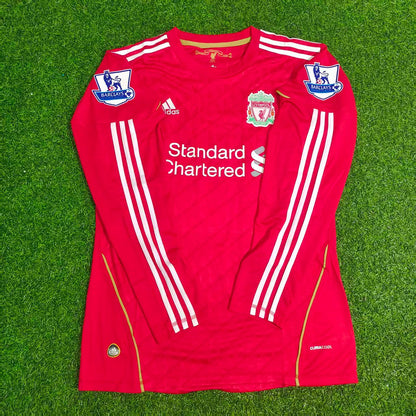 Dirk Kuyt Liverpool 2010 2012 Season Long Sleeves Red Retro Football Jersey