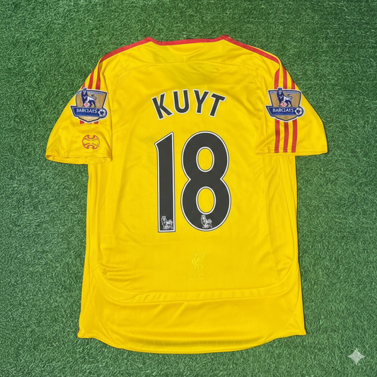 Dirk Kuyt Liverpool 2006/2007 Yellow Retro Football Jersey Collection
