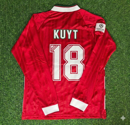 Dirk Kuyt Liverpool Long Sleeve Retro Football Jersey Kit