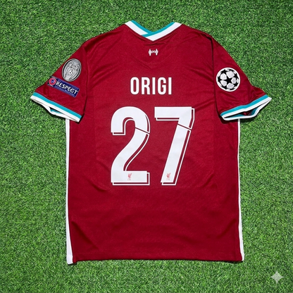 Divock Origi 27# Liverpool 2019 2020 Home Retro Football Jersey Kit