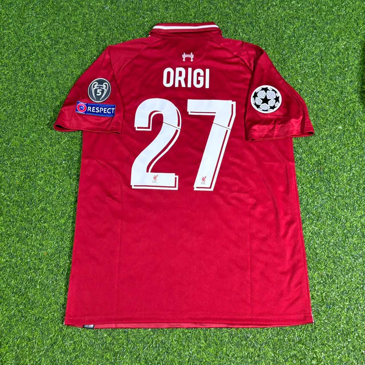Divock Origi Liverpool 2019 CL Final Retro Football Jersey Kit