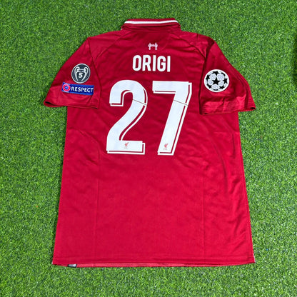 Divock Origi Liverpool 2019 CL Final Retro Football Jersey Kit