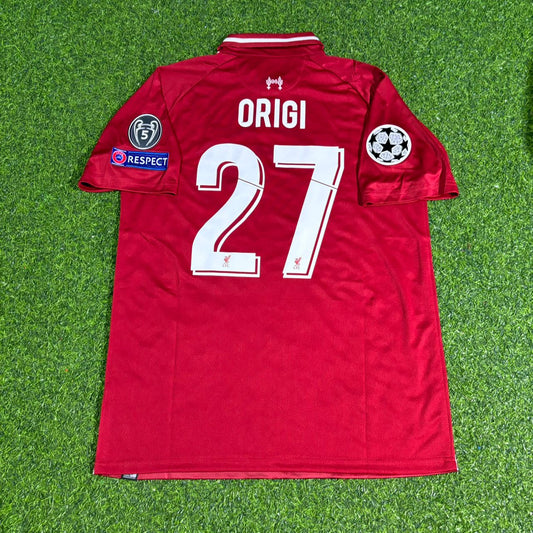 Divock Origi Liverpool 2019 CL Final Retro Football Jersey Kit