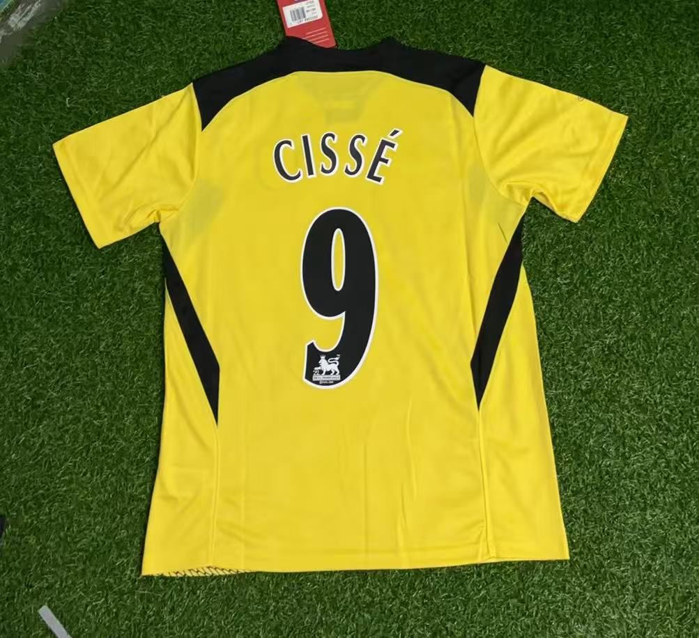 Djibril Cisse Liverpool 2004/06 Yellow Retro Football Jersey Kit