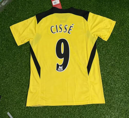 Djibril Cisse Liverpool 2004/06 Yellow Retro Football Jersey Kit