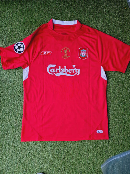 Djibril Cissé 9 - Liverpool 2005 Champions League Final Retro Football Jersey Kit