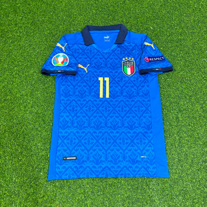 Italy EURO 2020 Domenico Berardi #11 Final Retro Football Jersey