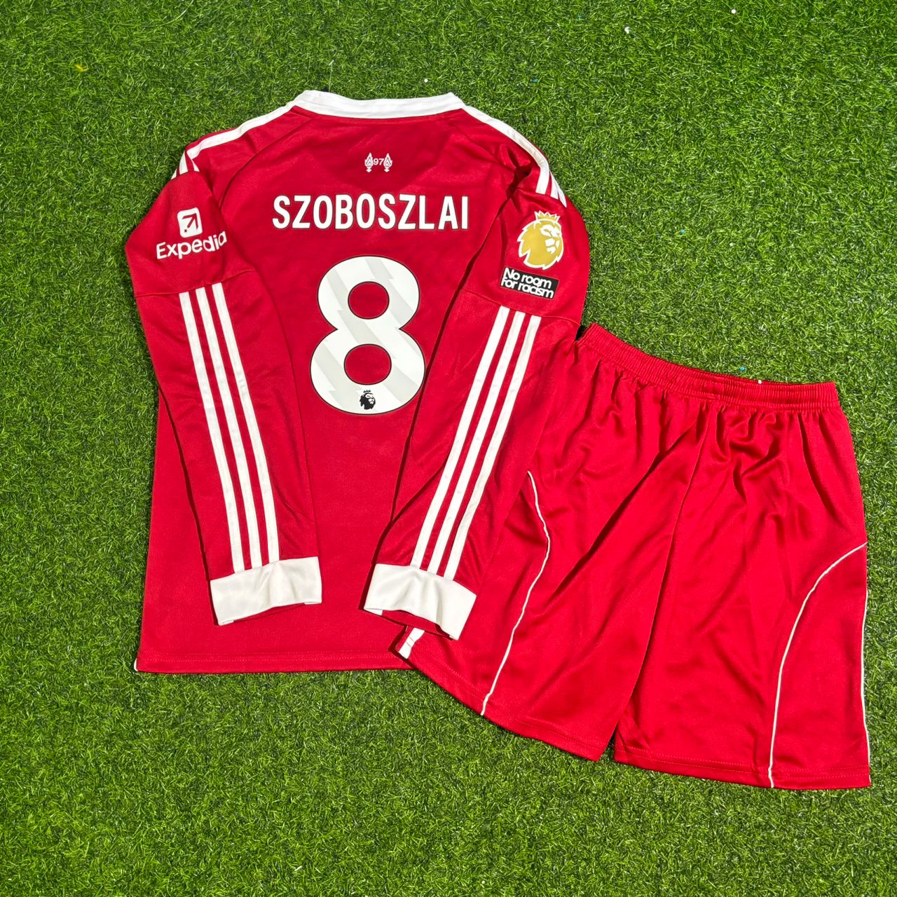 Dominik Szoboszlai Liverpool 2025-2026 Kids Football Jersey Kit