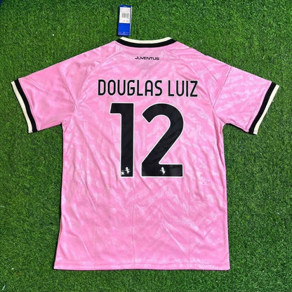 Douglas Luiz #12 Juventus 2026-2027 Away Pink Football Jersey