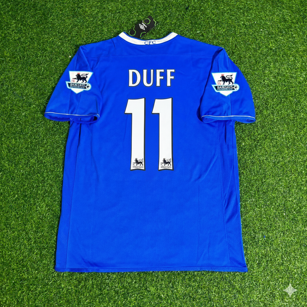 Damien Duff Chelsea 2003 2005 Season Home Navy Blue Retro Football Jersey