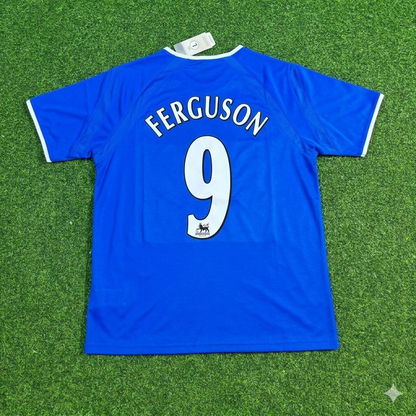 Duncan Ferguson #9 Everton Fc Blue Retro Football Jersey Kit