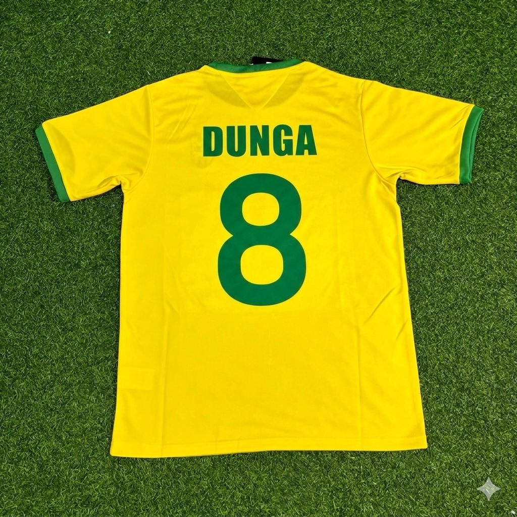 Dunga Brazil Retro Home Football Jersey