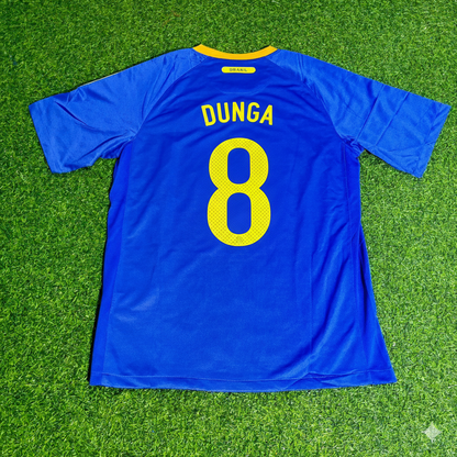 Brazil World Cup 2010 Dunga Retro Blue Football Jersey