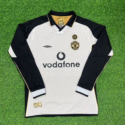 Dwight Yorke Manchester United 2001-2002 Reversible Retro Football Jersey Kit