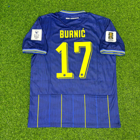 Bosnia and Herzegovina World Cup 2026 Dzenis Burnić Blue Football Jersey