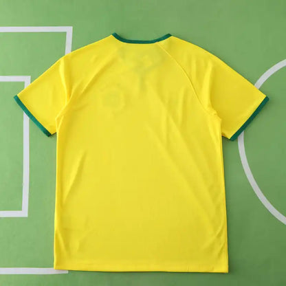 Brazil 2014 Season Yellow Retro Football Jersey