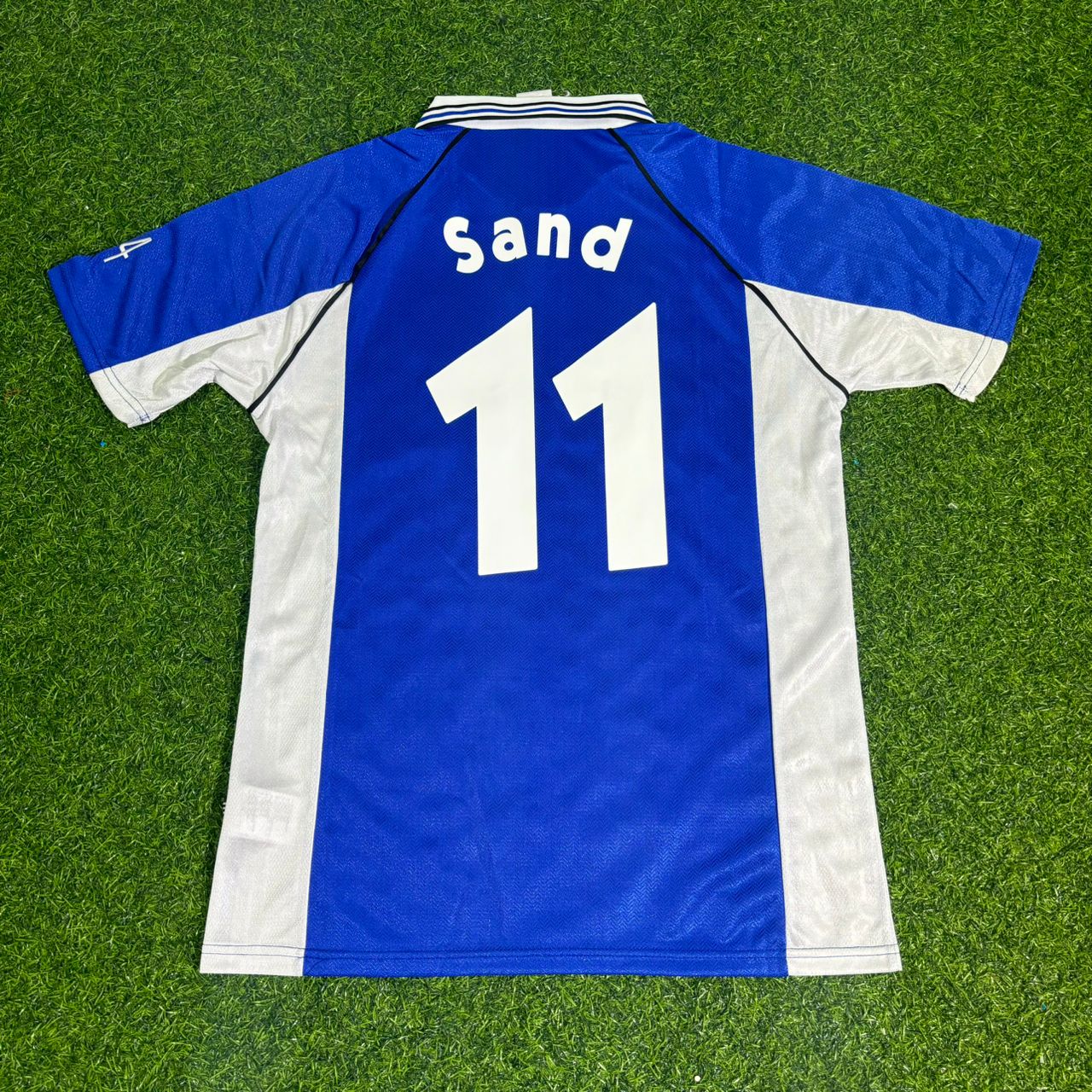 Ebbe Sand FC Schalke 04 1999/2000 Blaues Heimtrikot Retro Fußballtrikot Jersey
