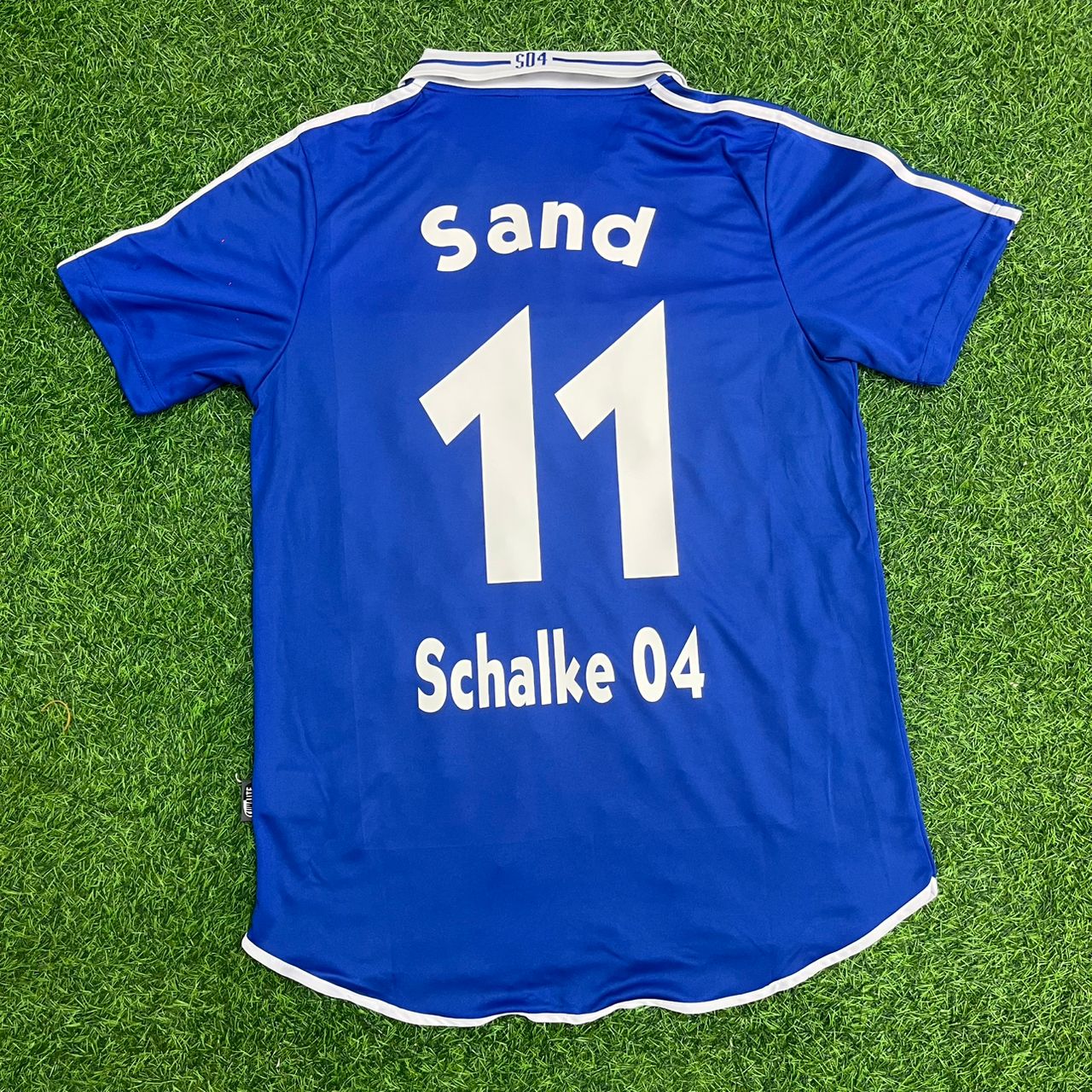 Ebbe Sand Schalke 04 2000 2002 Heim Retro Fußballtrikot Blau