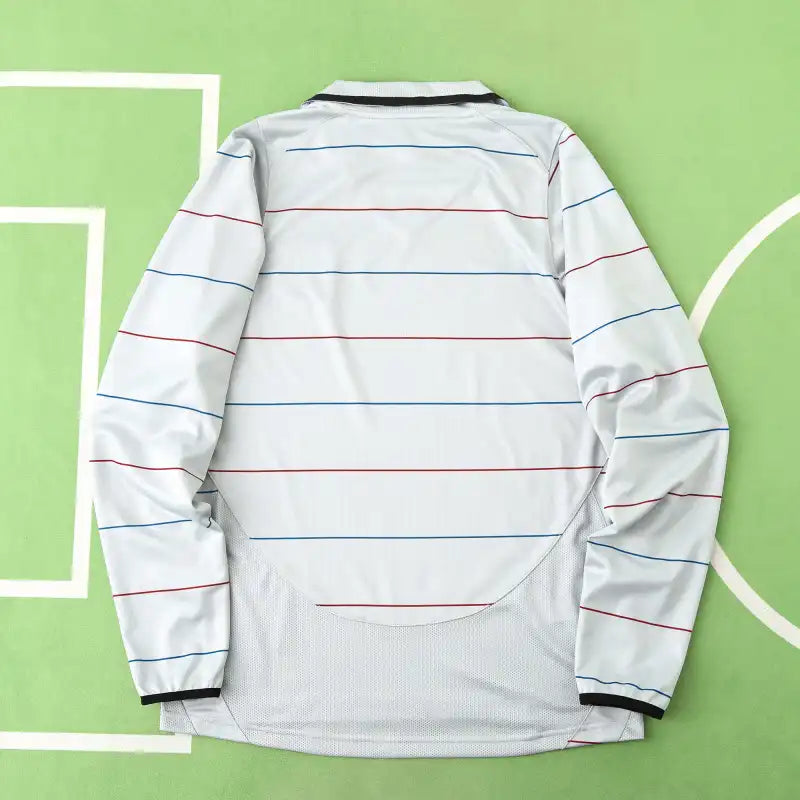 03/04 FC Barcelona Season Grey Away Retro Jersey Trikot Soccer Kit