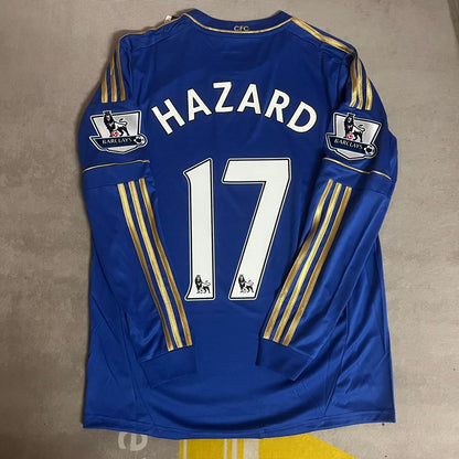 Eden Hazard Chelsea 2012/13 Premier League Patch Blue Retro Football Jersey