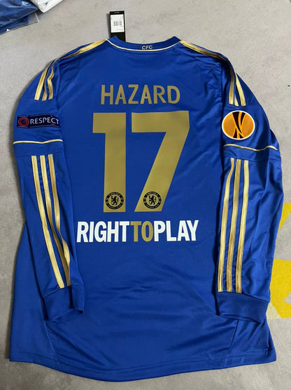Eden Hazard Chelsea 2013 Europe League Final Amsterdam Retro Football Jersey Kit