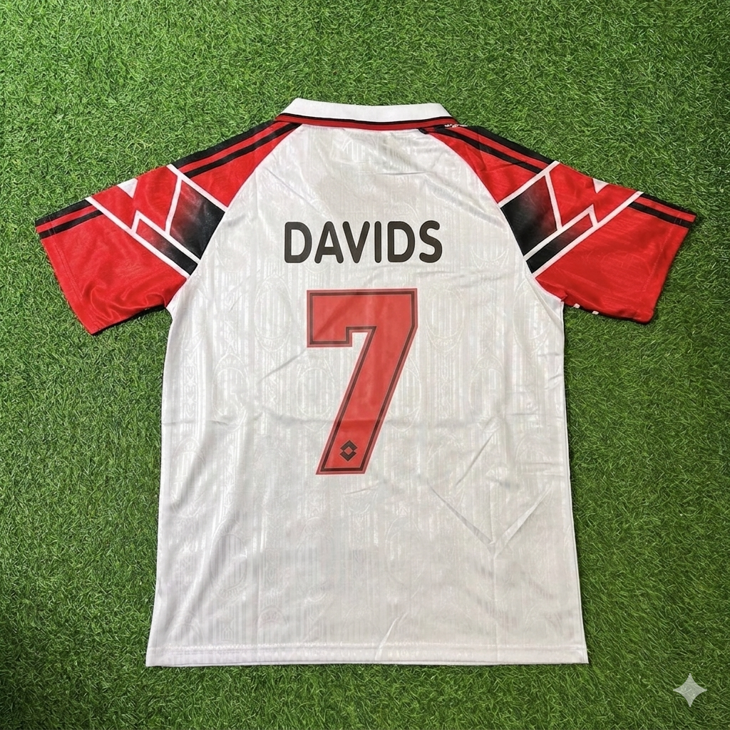 Edgar Davids #7 AC Milan 1997 Away Retro Football Jersey Kit