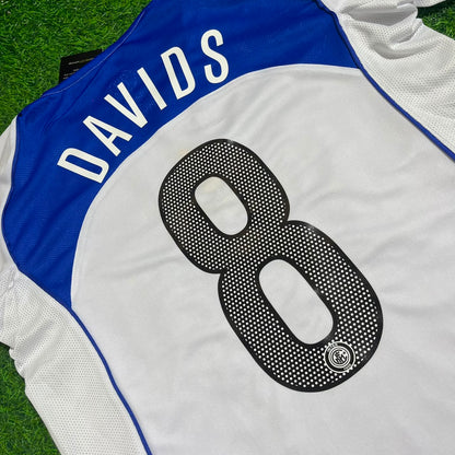 Edgar Davids Inter Milan 2004-2005 Retro White Football Jersey Kit