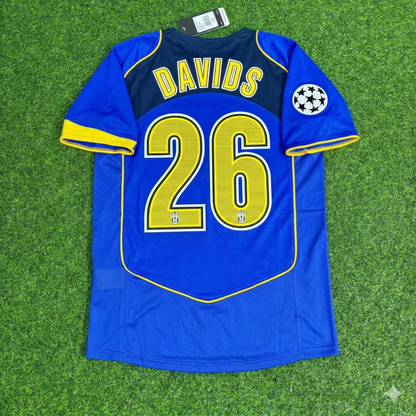 Edgar Davids Juventus Blue Retro Football Jersey Kit