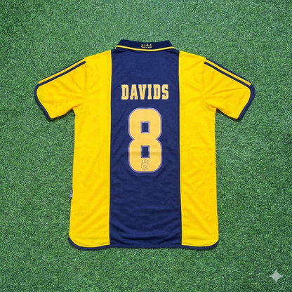 Edgar Davids Ajax Retro Yellow Football Jersey Kit