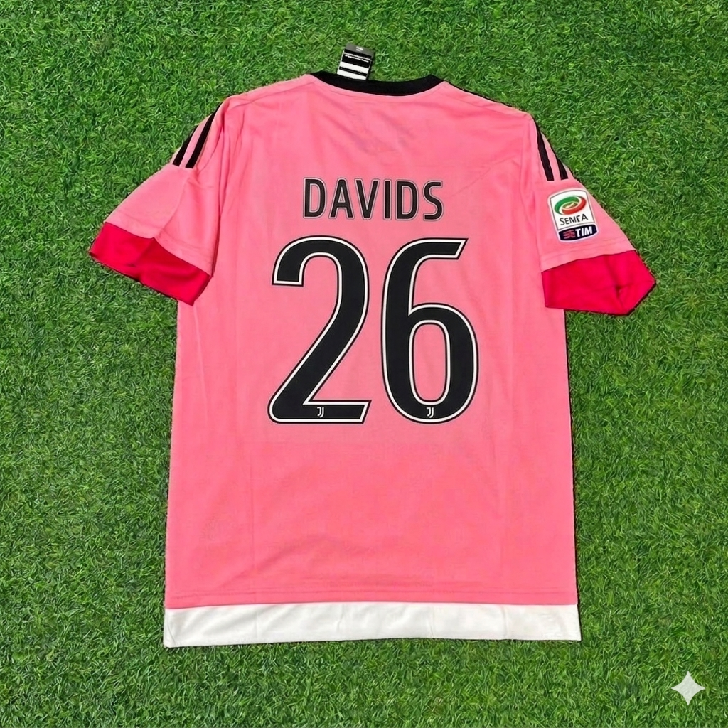Edgar Davids Juventus Retro Pink Football Jersey