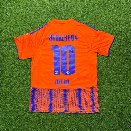 Edin Dzeko 10 Schalke 04 Orange Football Jersey