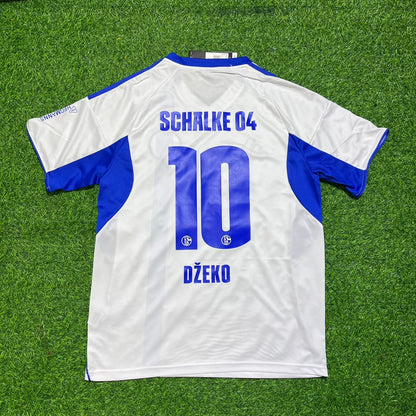 Edin Džeko #10 FC Schalke 04 Kids Auswärts-Set Weiß 2025-2026 Paradise Edition