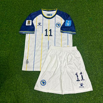 Bosnia and Herzegovina World Cup 2026 Edin Džeko #11 Kids Set Football Jersey