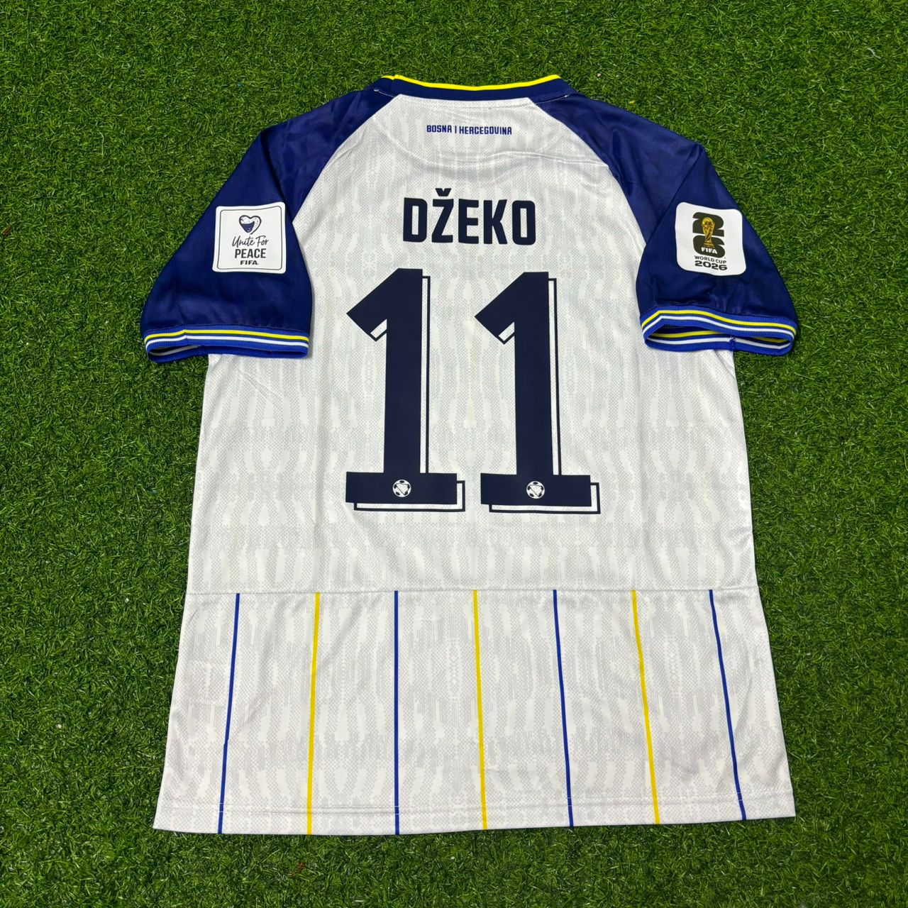 Bosnia and Herzegovina World Cup 2026 Edin Džeko White Football Jersey