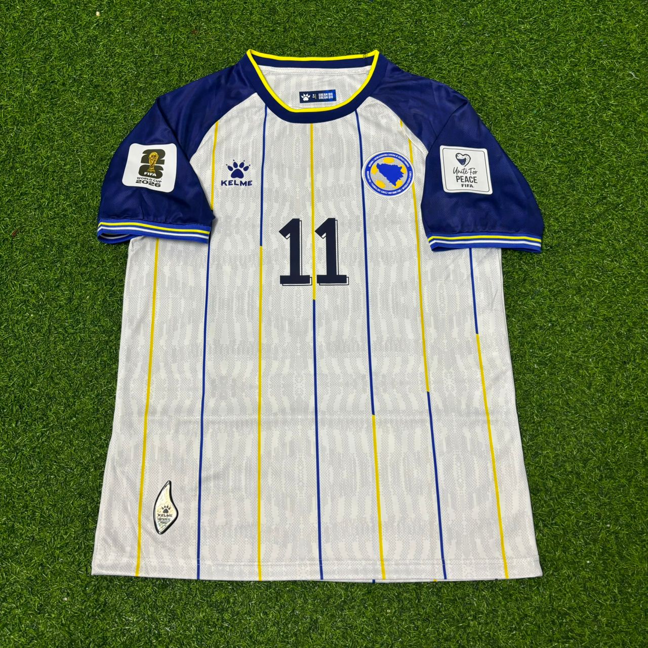 Bosnia and Herzegovina World Cup 2026 Edin Džeko White Football Jersey