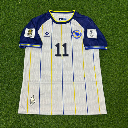 Bosnia and Herzegovina World Cup 2026 Edin Džeko White Football Jersey