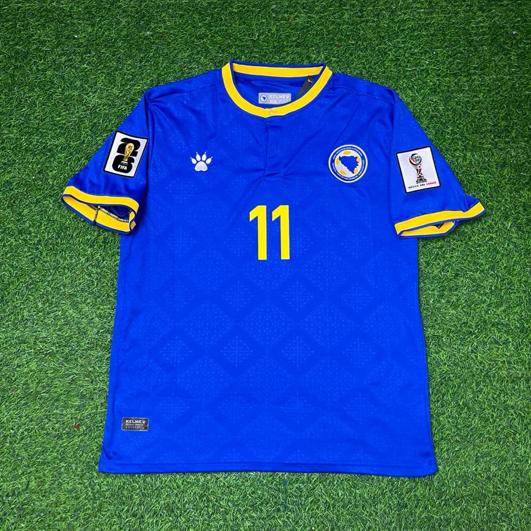 Bosnia and Herzegovina World Cup 2026 Edin Džeko Blue Football Jersey