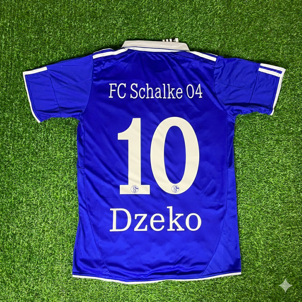 Schalke 04 Edin Dzeko Retro Football Jersey