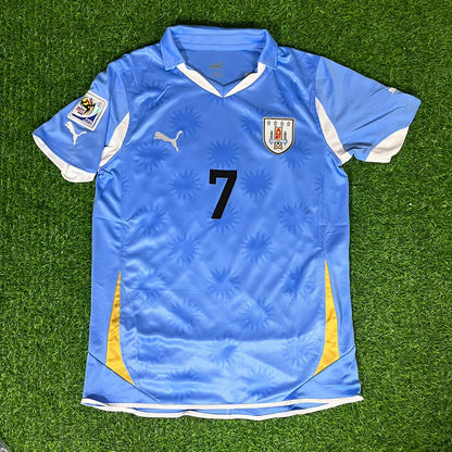 Edinson Cavani 7 - Uruguay 2010 World Cup Retro Football Jersey Kit